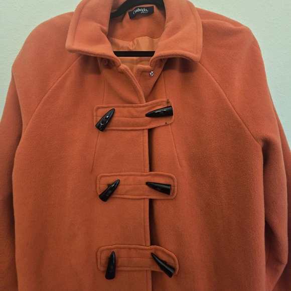 Chadwicks Bold Orange Pea Coat - Picture 6 of 11